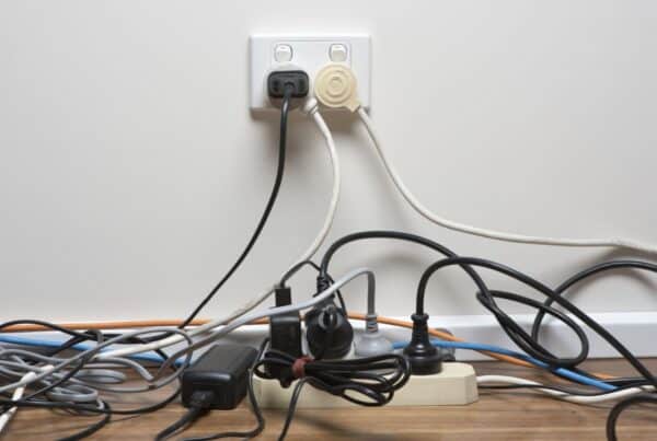 overloaded powerpoint leading to a overloaded circuit to be fixed by old wiring to be replaced by ECS Services, Electrician in Sydney