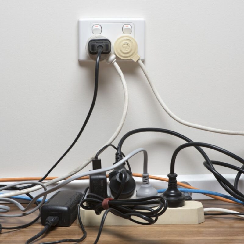 overloaded powerpoint leading to a overloaded circuit to be fixed by old wiring to be replaced by ECS Services, Electrician in Sydney